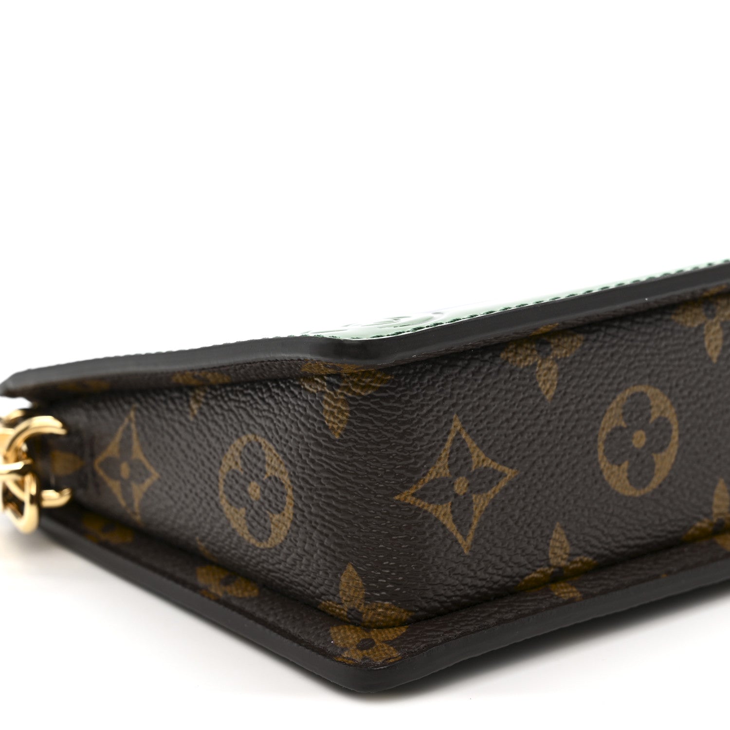 Monogram Calfskin Embossed Lexington Pouch Blue Green