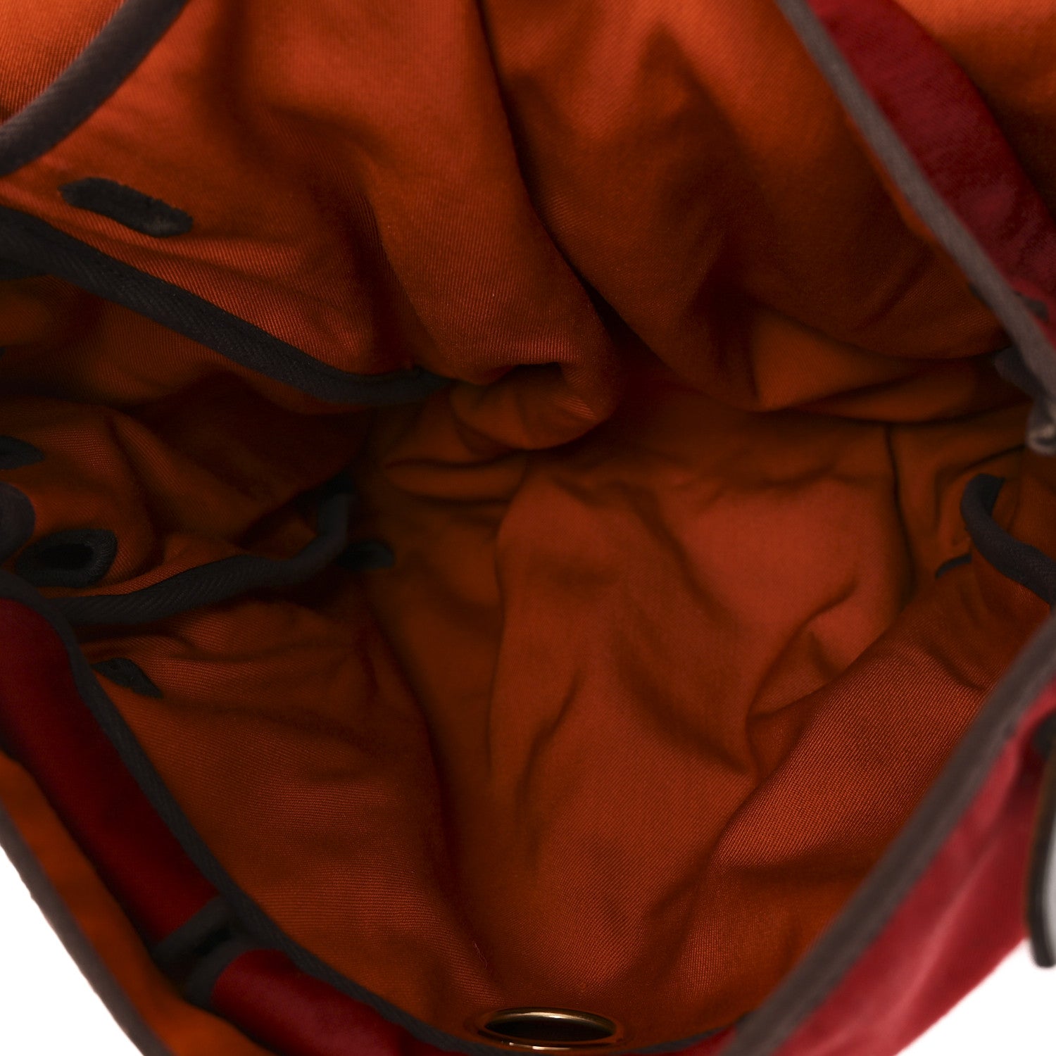 Toile Vache Calfskin Herbag 30 PM Backpack Orange Red