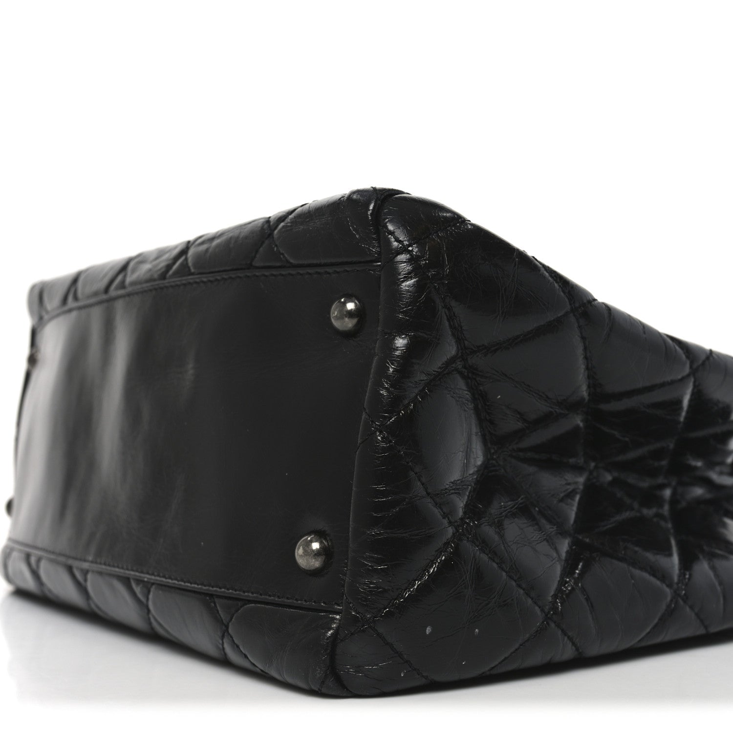 Calfskin Quilted Small Coco Soft Tote Black
