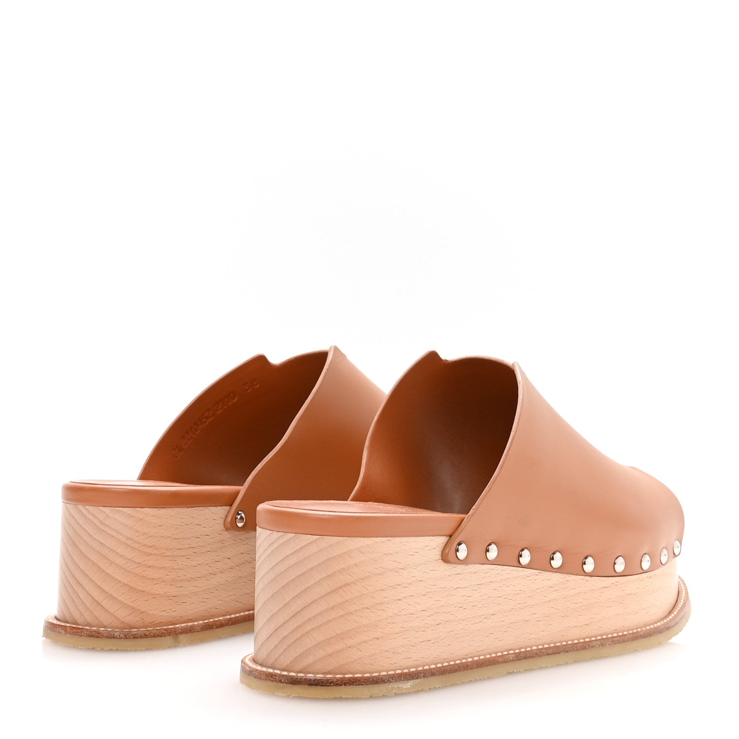Calfskin Ellipse Mules 38 Marron Glaise