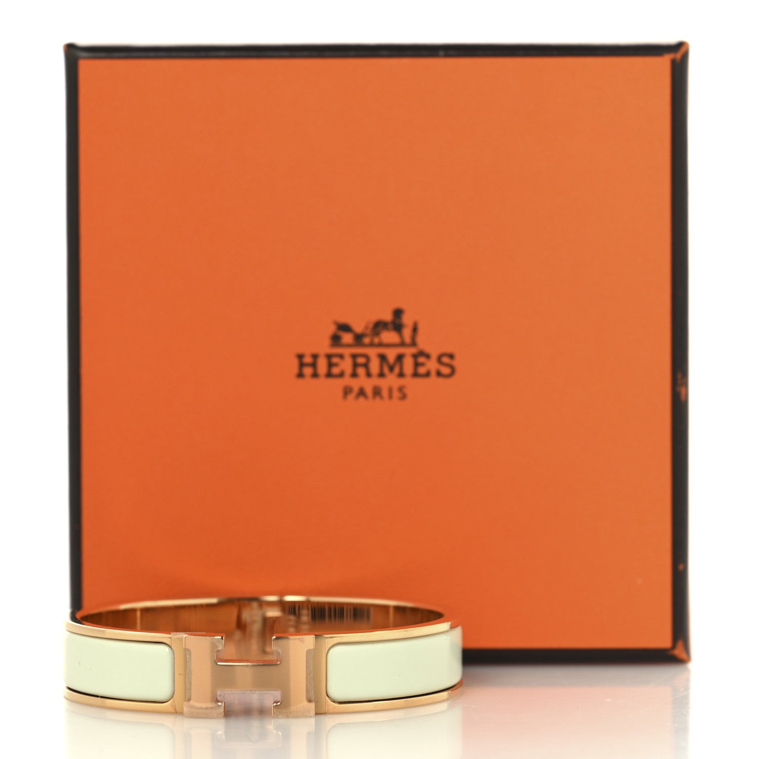 Enamel Narrow Clic Clac H Bracelet PM Vert Fizz
