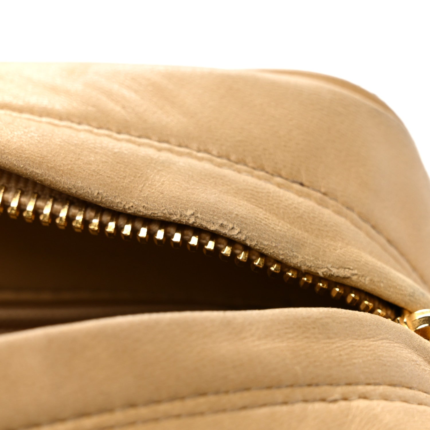 Lambskin Quilted Tassel Flap Camera Bag Light Beige