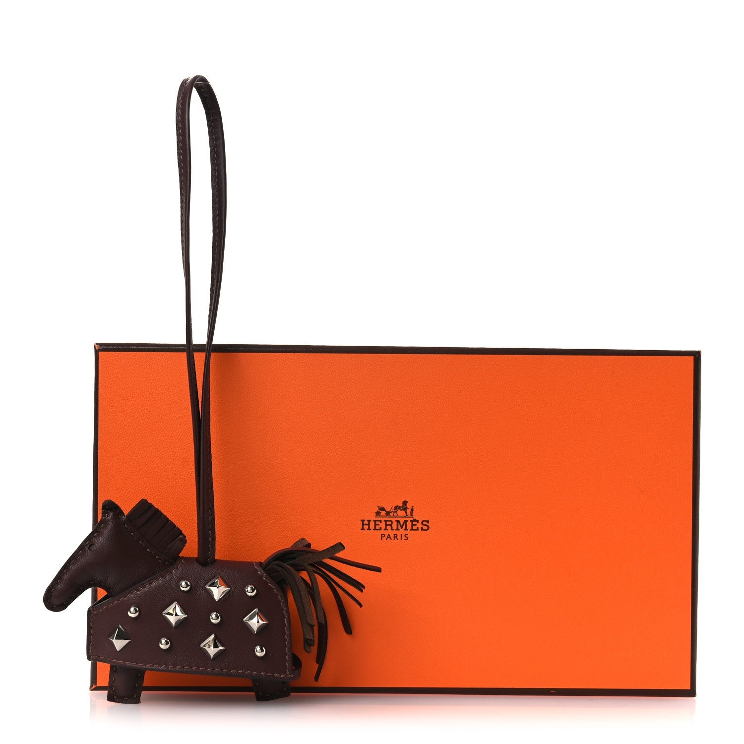 Milo Lambskin Studded Grigri Rodeo Robeo Rock Horse Bag Charm PM Terre