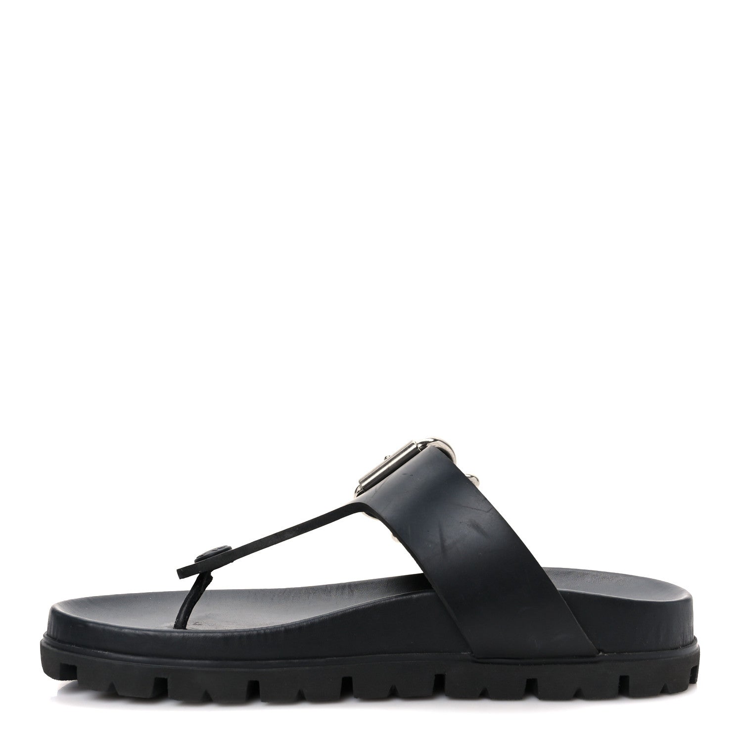 EVA Rubber Thong Buckle Fussbett Sandals 36 Black