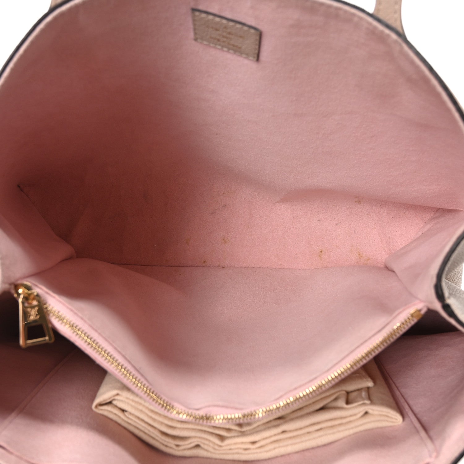 Grained Calfskin Lockme Shopper Greige