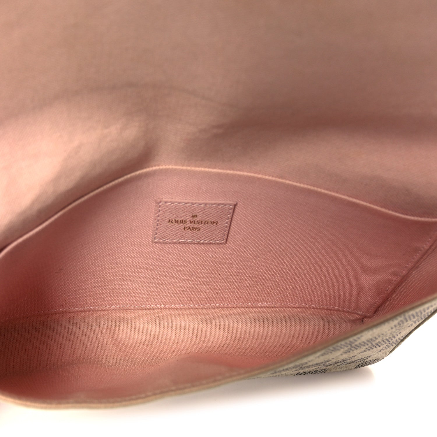 Damier Azur Pochette Felicie Chain Wallet Rose Ballerine
