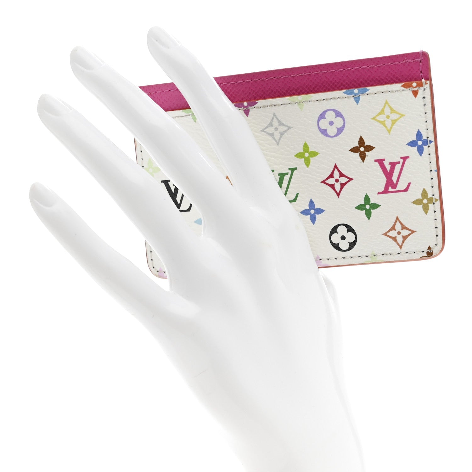 LV X TM Monogram Multicolor Card Holder Kawaii Pink