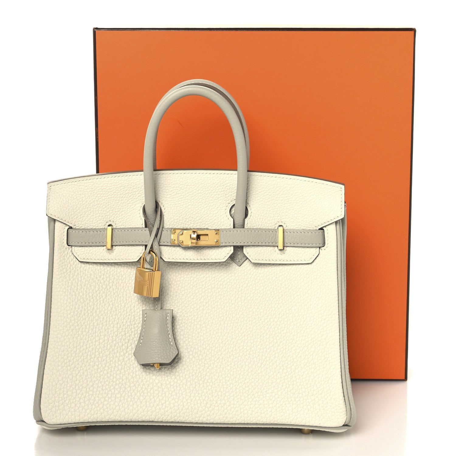 Togo Horseshoe Birkin 25 Craie Gris Tourterelle