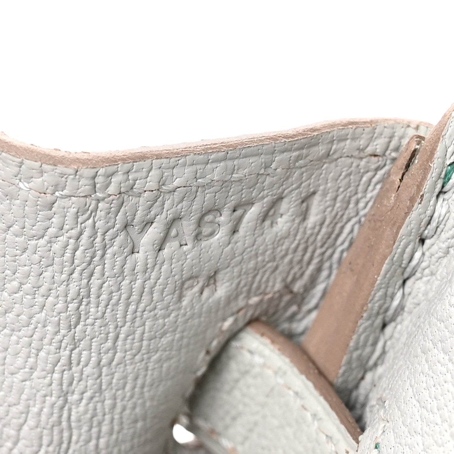 Chevre Mysore Horseshoe Birkin 25 Vert Vertigo Gris Perle