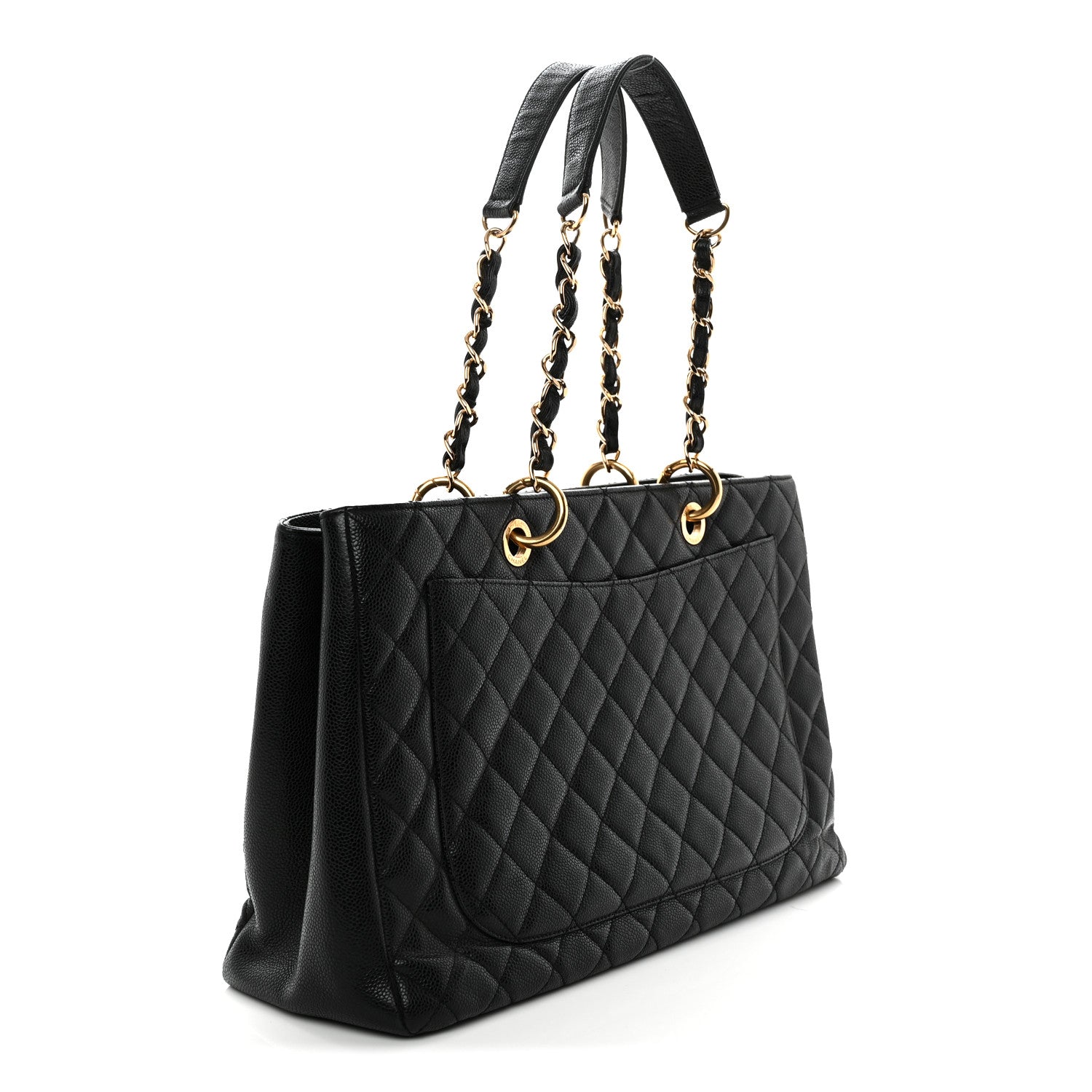 Caviar Quilted XL Grand Shopping Tote GST Black