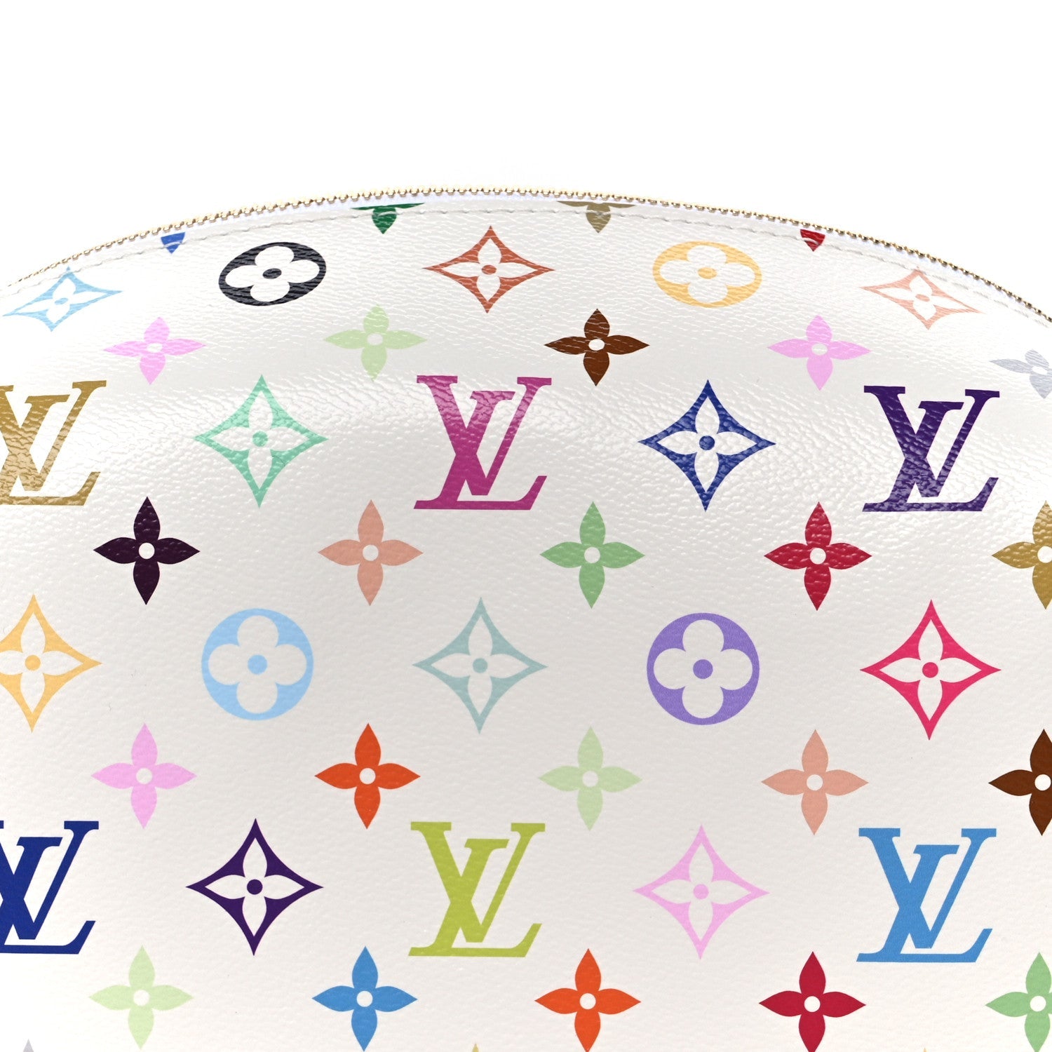 LV x TM Monogram Multicolor Cosmetic Pouch GM White