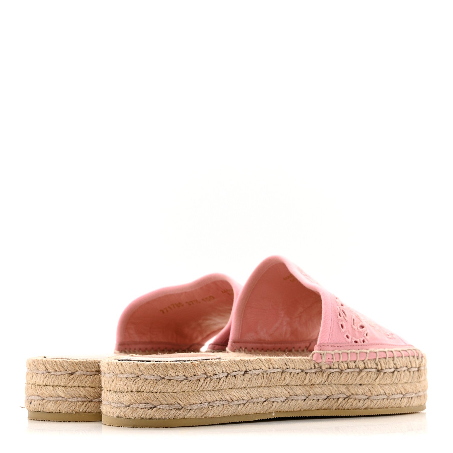 Canvas Interlocking G Damita Espadrille Sandals 37.5 Wild Rose