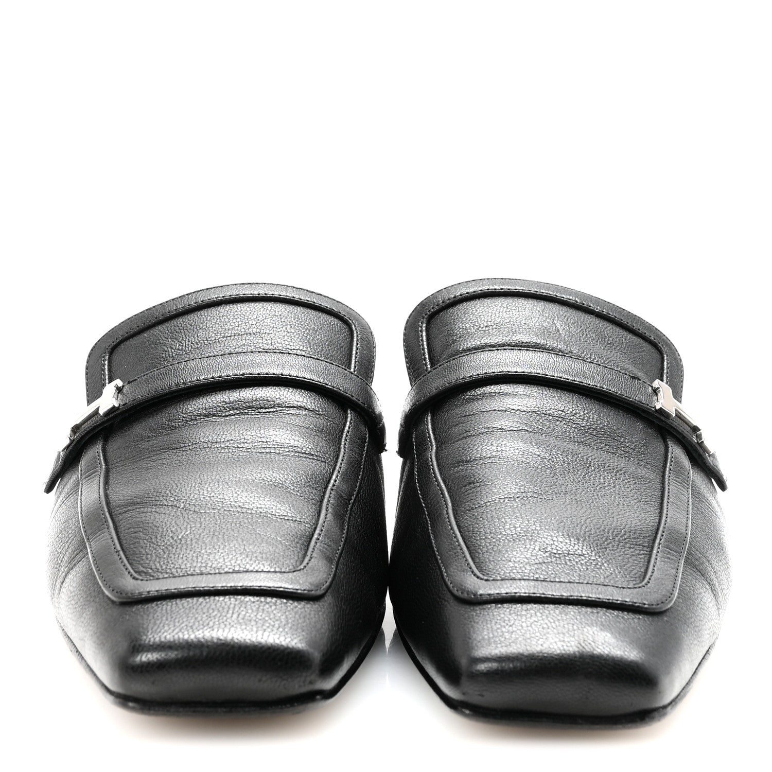 Goatskin Groupie Mules 39 Black