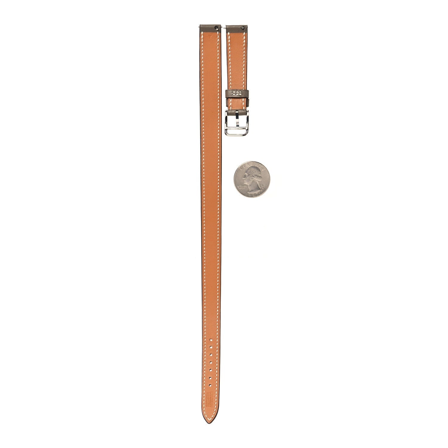 Swift Heure H Hour Mini 17mm Watch Double Tour Strap Etoupe