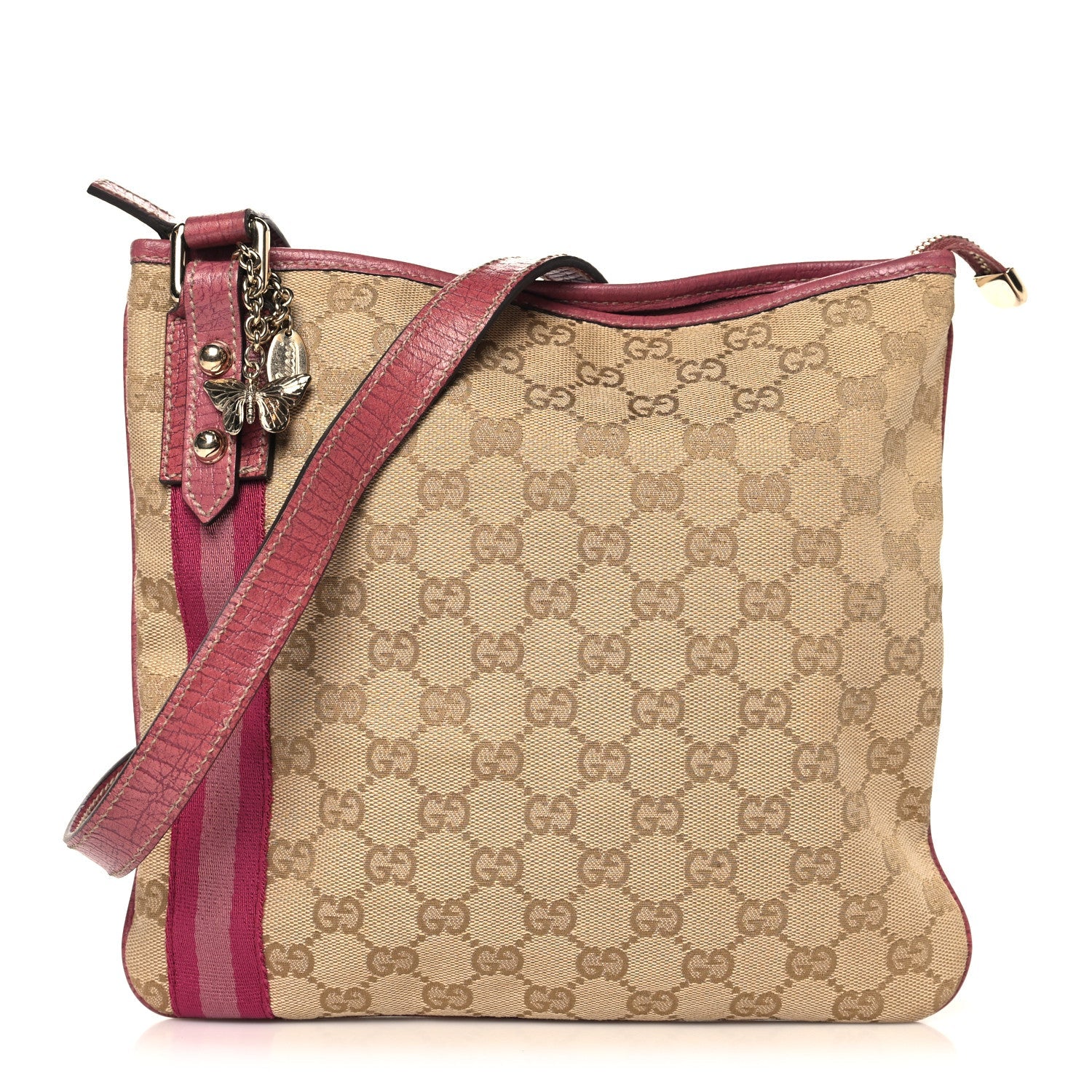 Monogram Web Jolicoeur Charms Messenger Pink Ebony