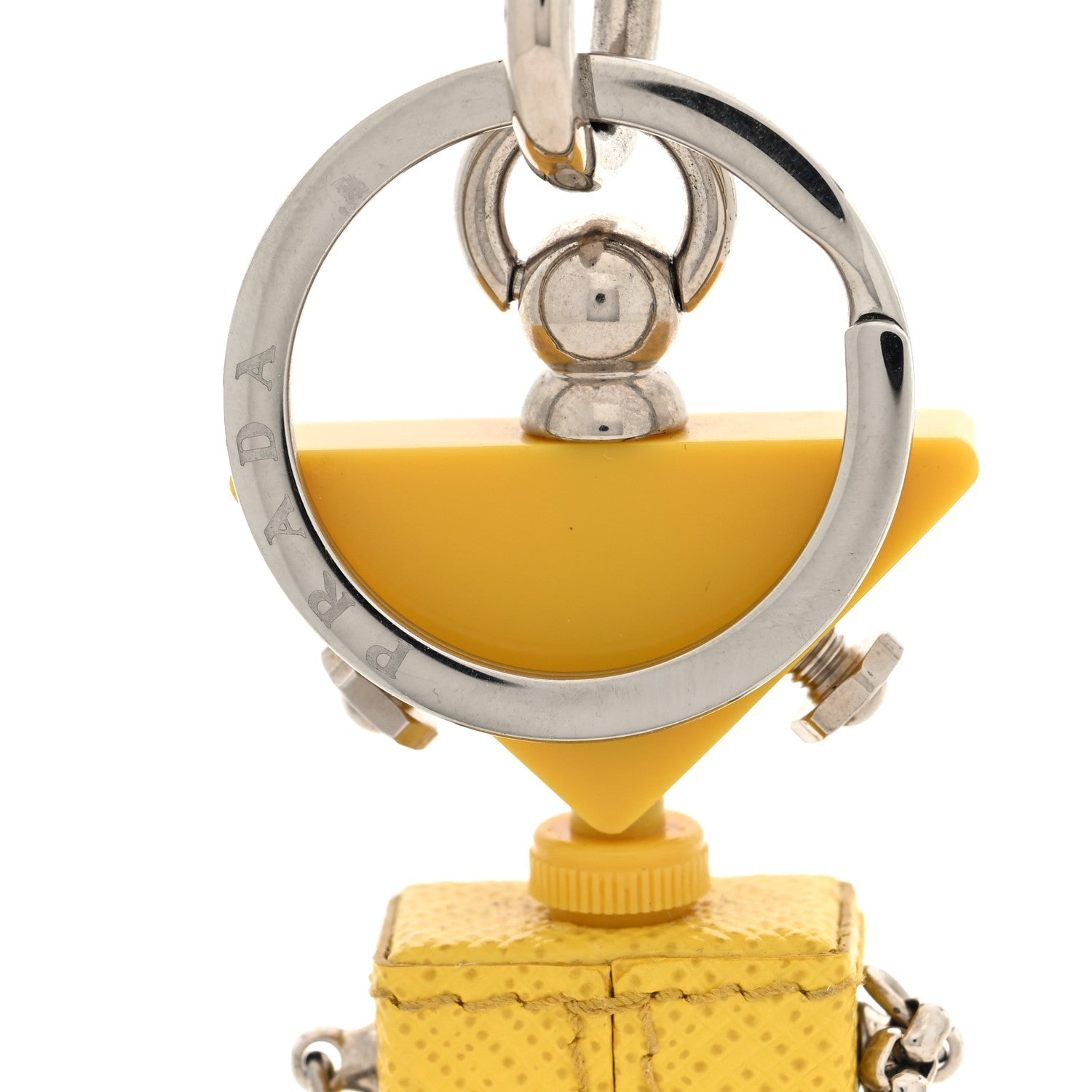Saffiano Edward Robot Trick Keychain Sunny Yellow