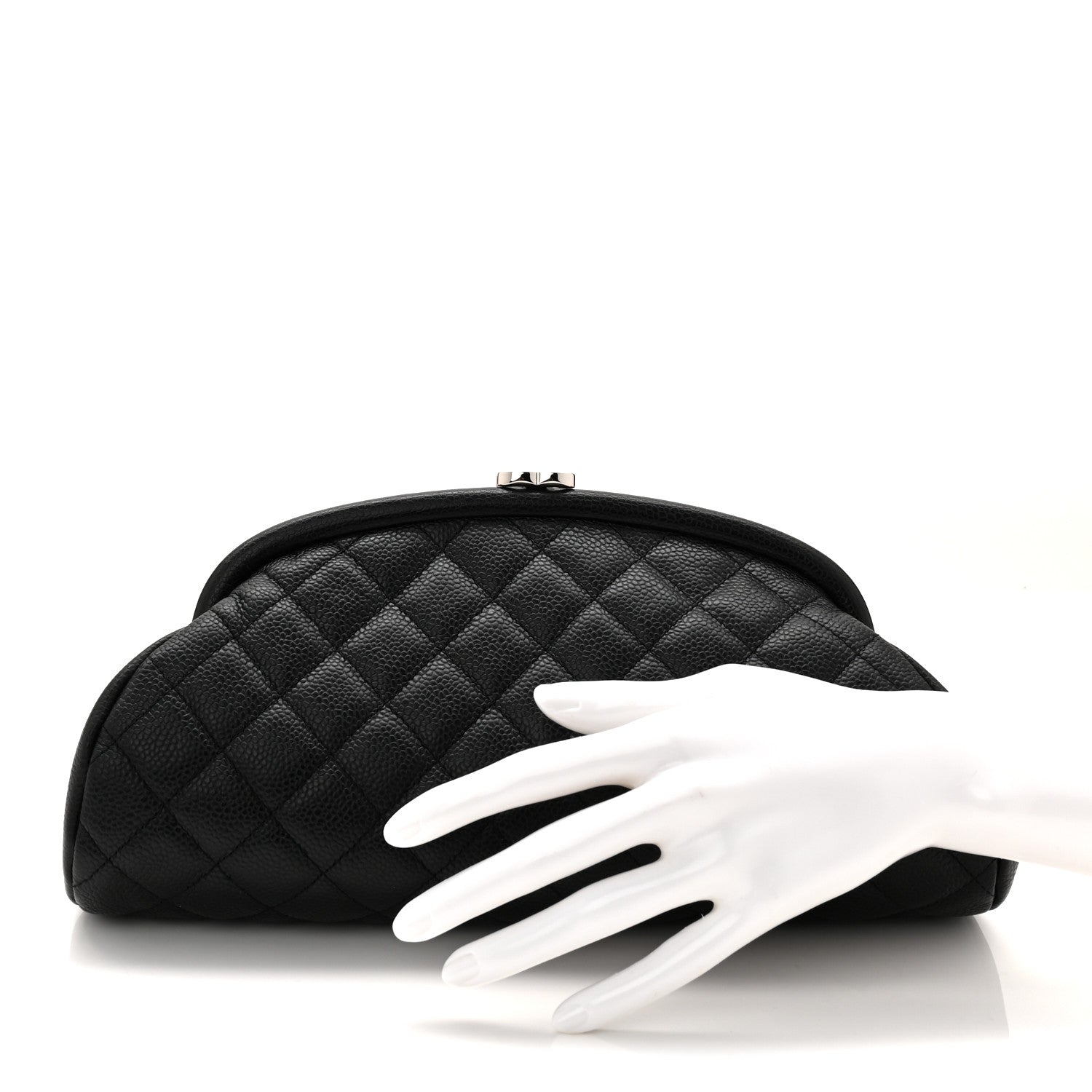 Caviar Quilted Timeless Clutch Black