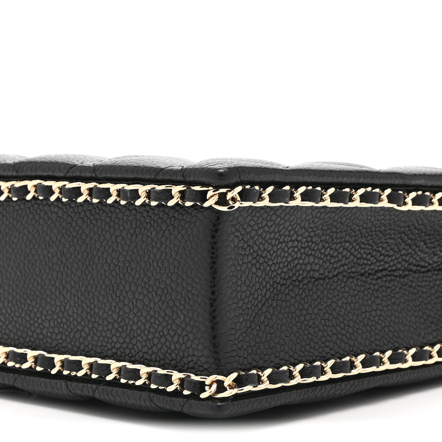 Caviar Quilted Evening Box Bag Black