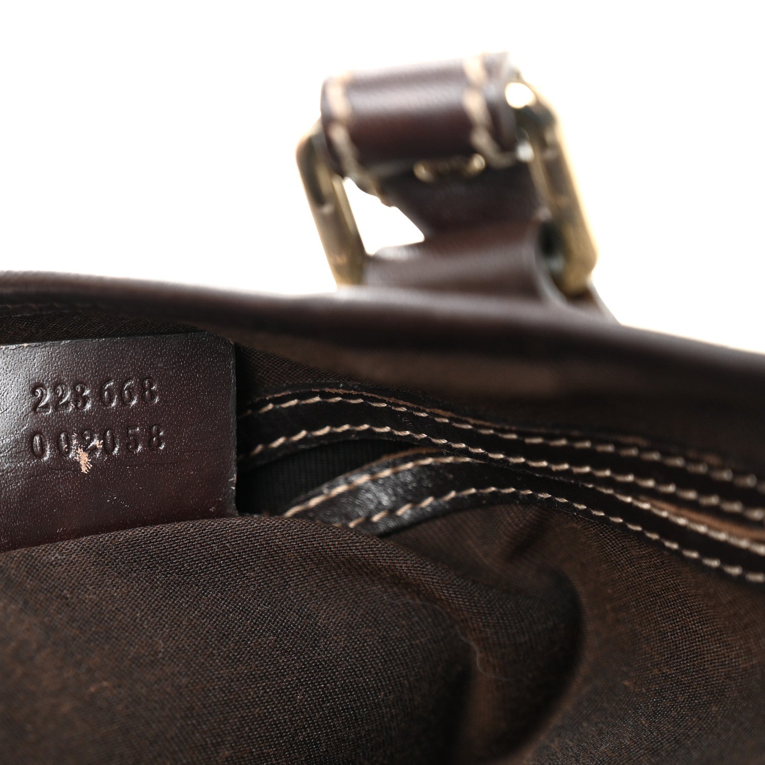 GG Plus Monogram Joy Vertical Tote Dark Brown