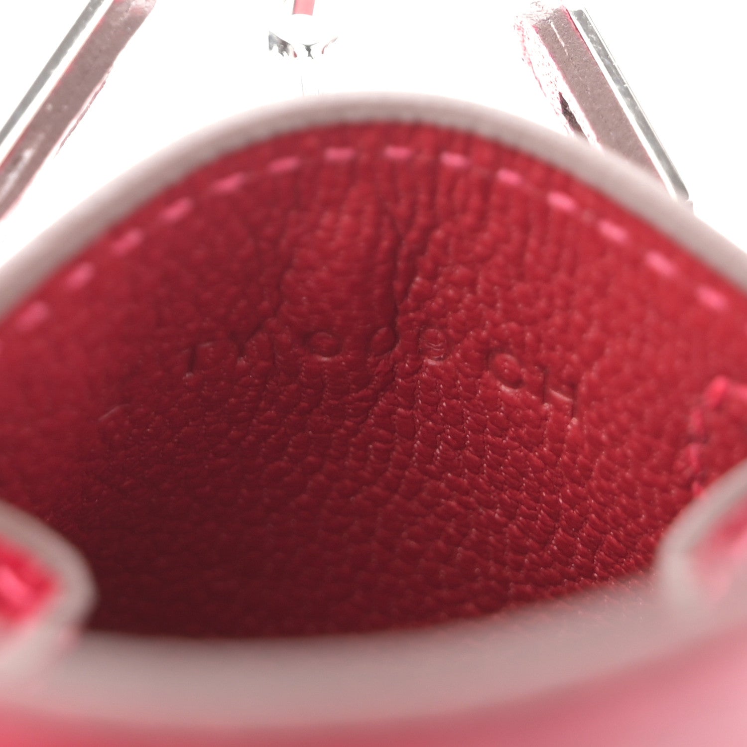 Tadelakt Mini Kelly Twilly Bag Charm Rouge Vif