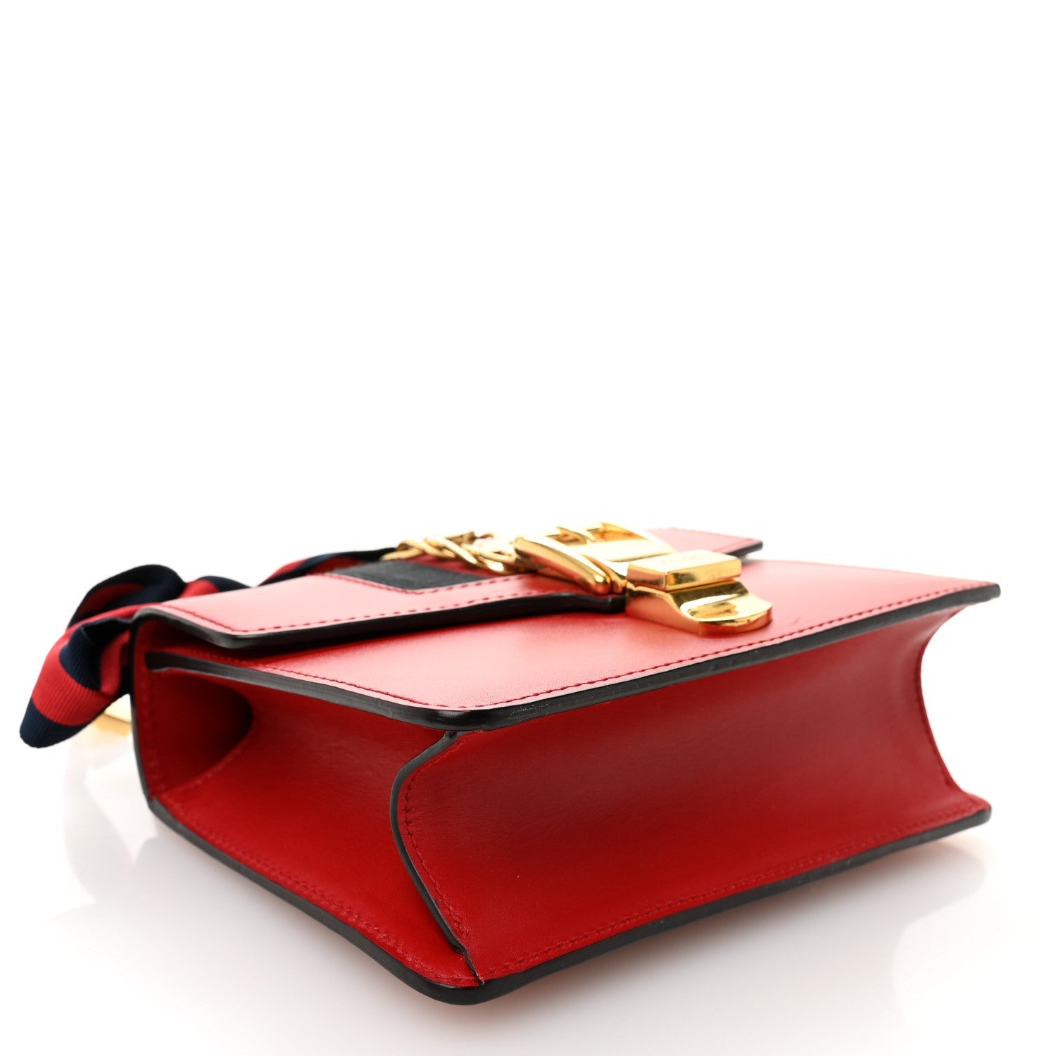 Calfskin Mini Sylvie Chain Shoulder Bag Hibiscus Red