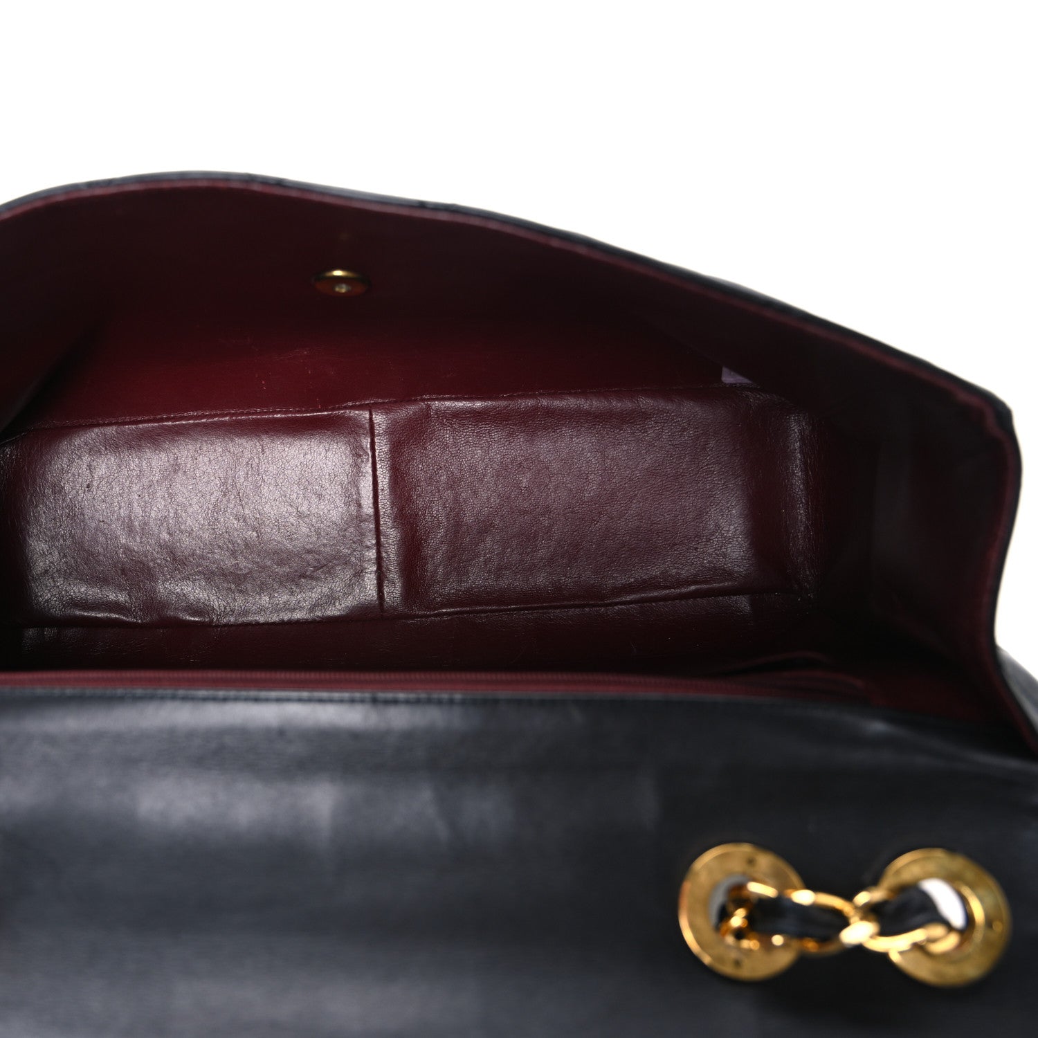 Lambskin Quilted XL Jumbo Single Flap Black