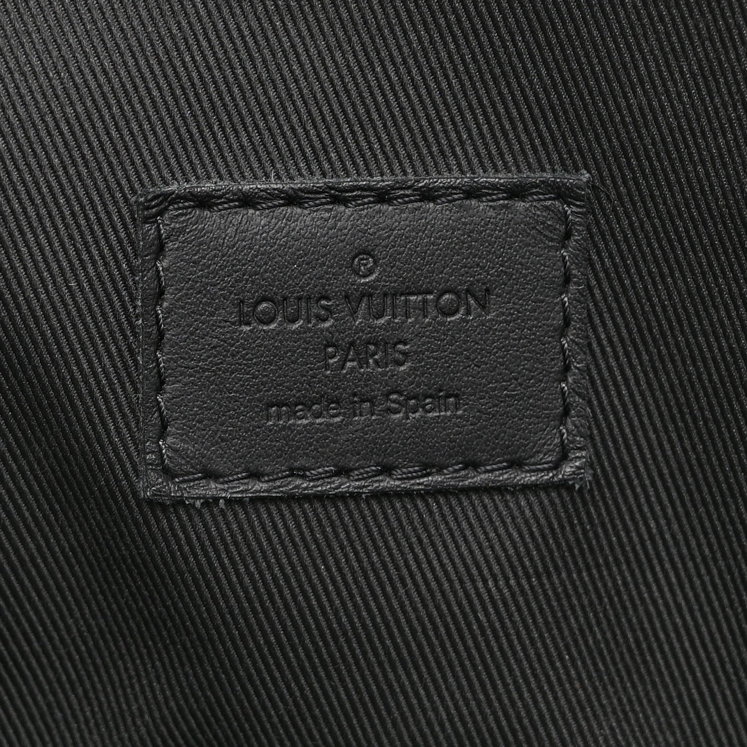 Grained Calfskin LV Aerogram Tote Black