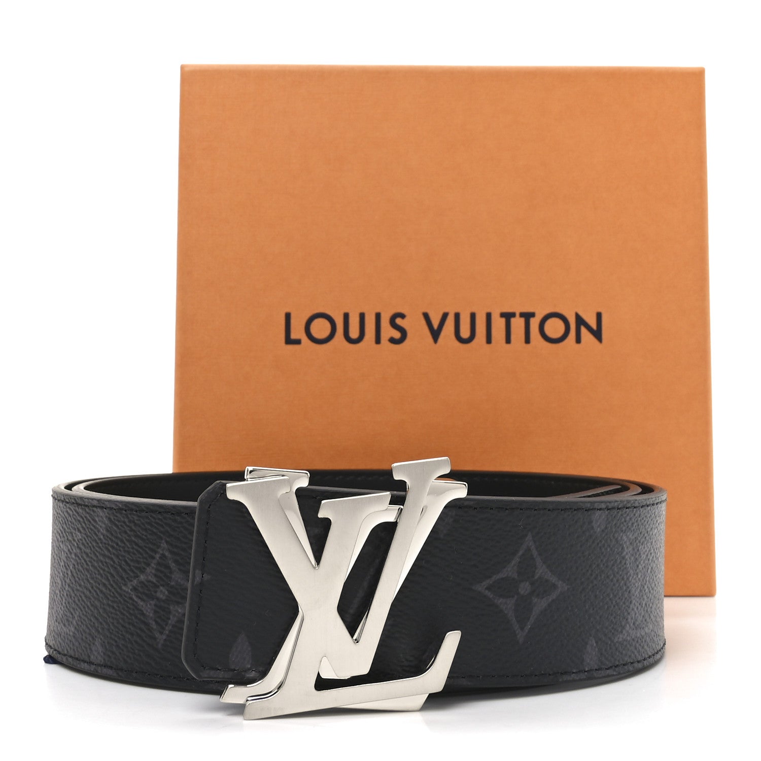 Calfskin Monogram Eclipse 40mm Shake LV Initiales Reversible 90 36 Belt