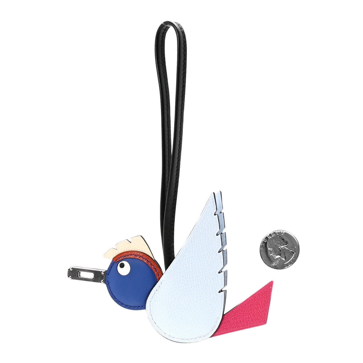 Epsom Swift Chevre Mysore Birdy Bag Charm Bleu Brume Rose Mexico Bleu Royal Cuivre Nata Black