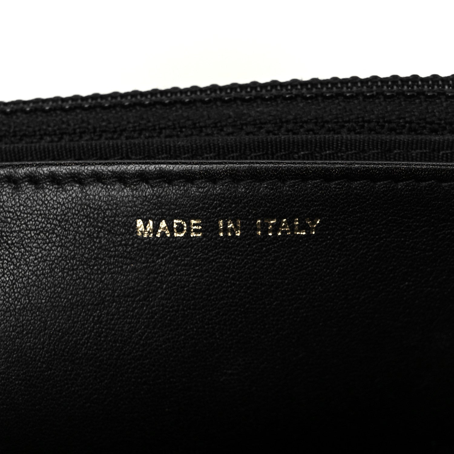 Calfskin Chevron Boy Wallet On Chain WOC Black