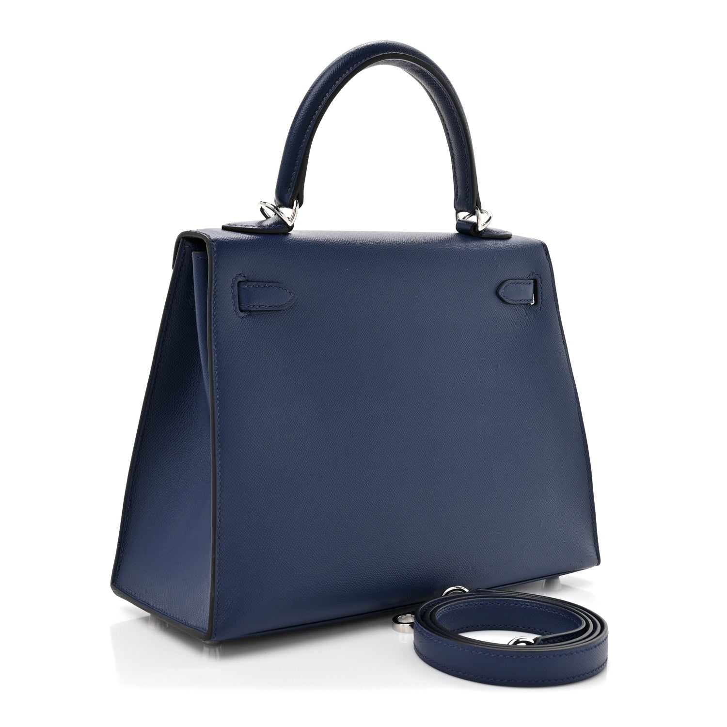 Madame Calfskin Kelly Sellier 25 Bleu Encre