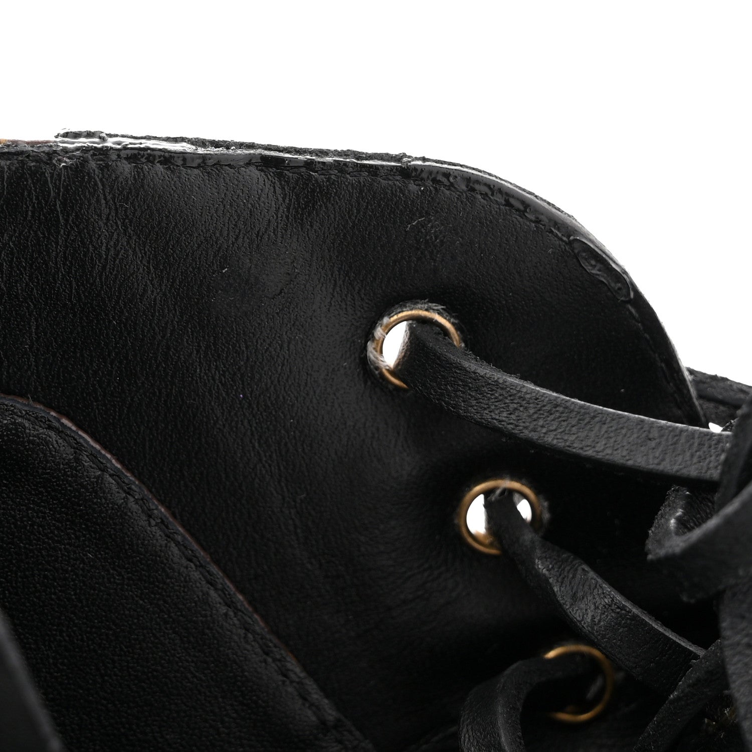 Patent Calfskin Monogram Star Trail Ankle Boots 39 Black