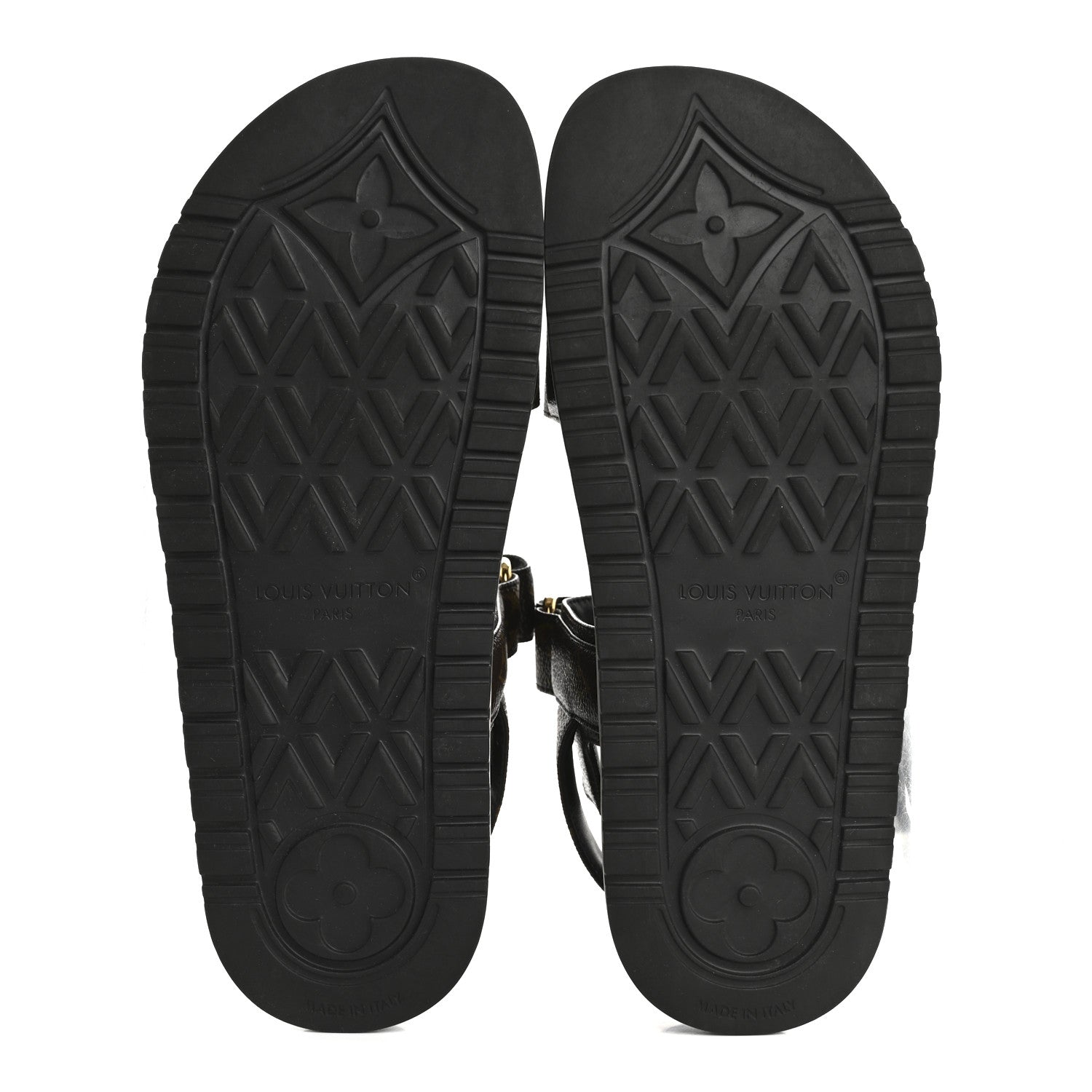 Monogram LV Sunset Comfort Flat Sandals 37.5 Cacao Brown