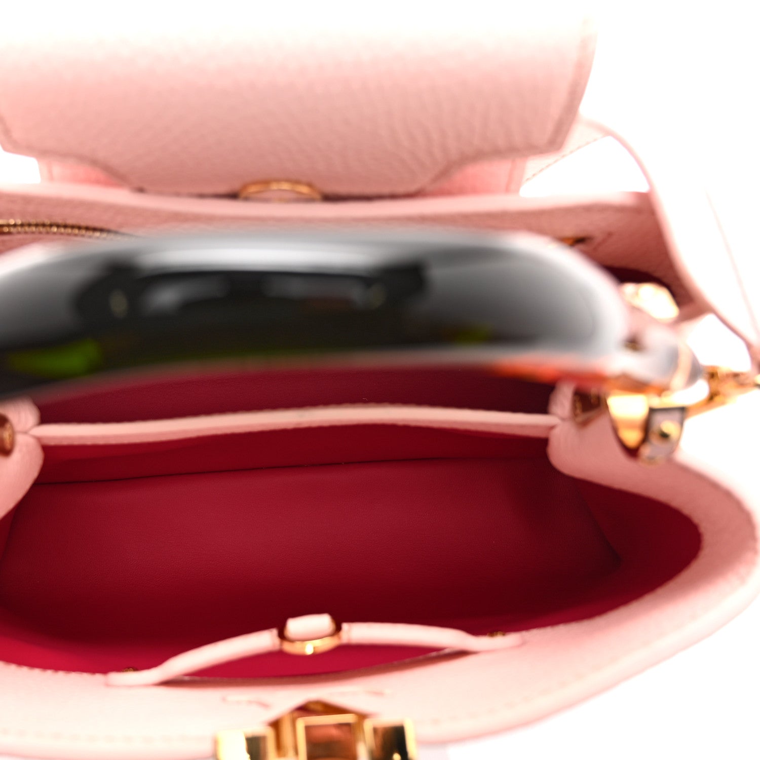 Taurillon Resin Murano Capucines BB Rose Jasmin