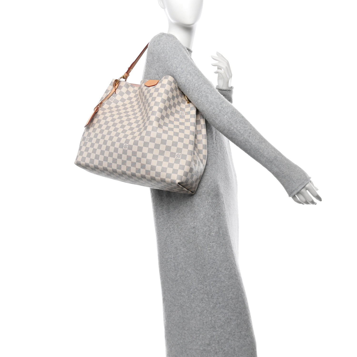 Damier Azur Graceful MM Rose Ballerine