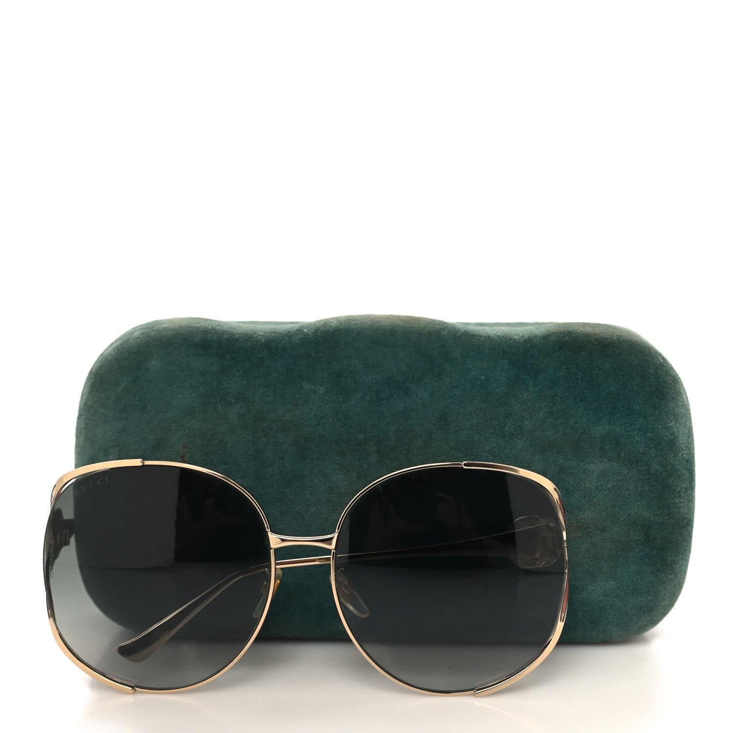 Metal Oversized Round Frame GG0225S Sunglasses Gold