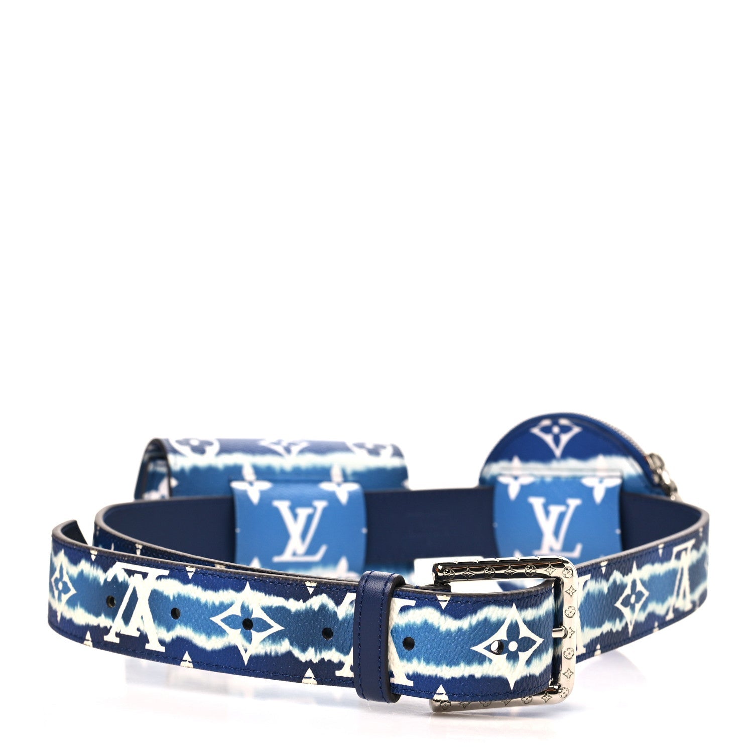 Monogram Escale 30mm Daily Multi Pocket Belt 80 32 Blue