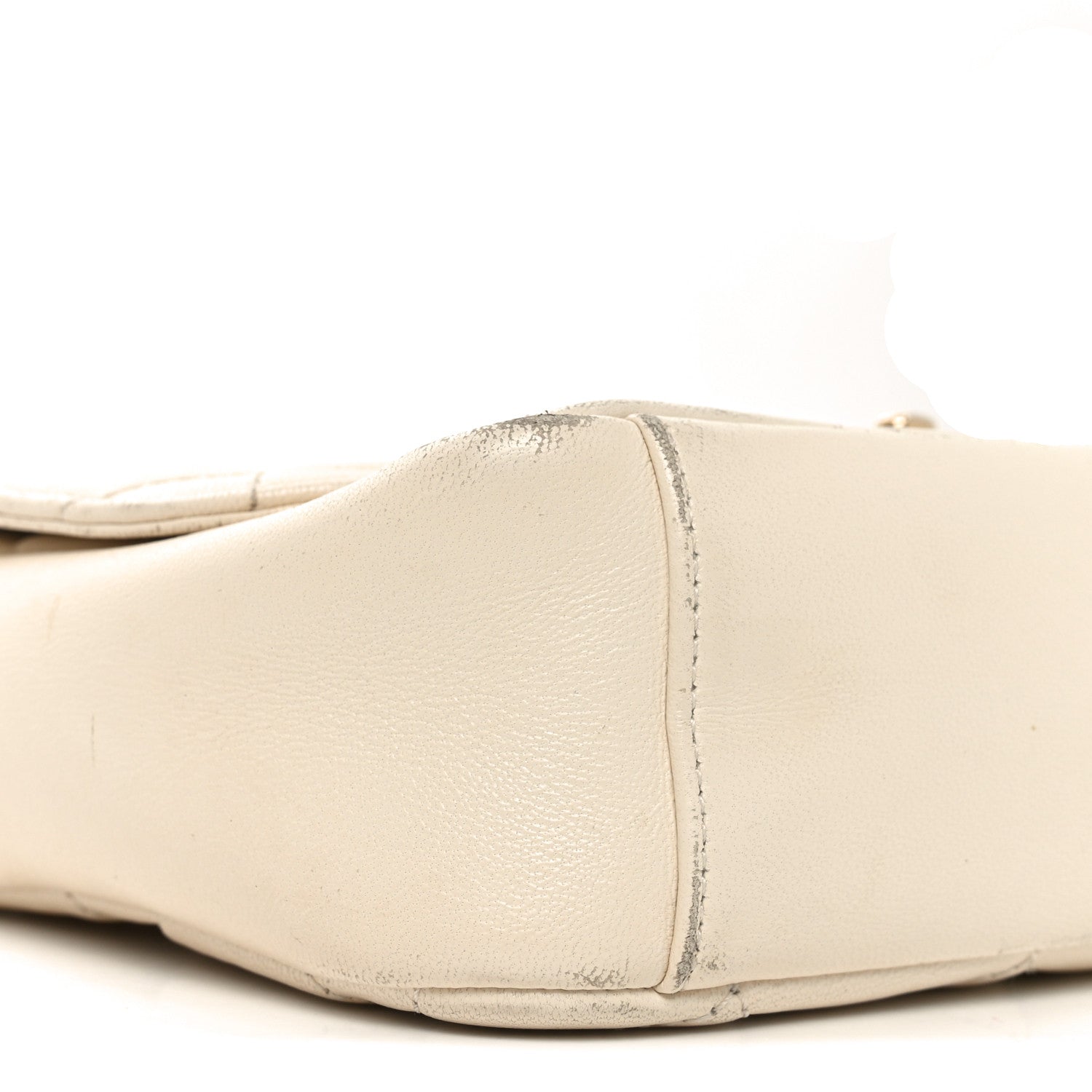 Lambskin Quilted CC Coin Flap Bag White