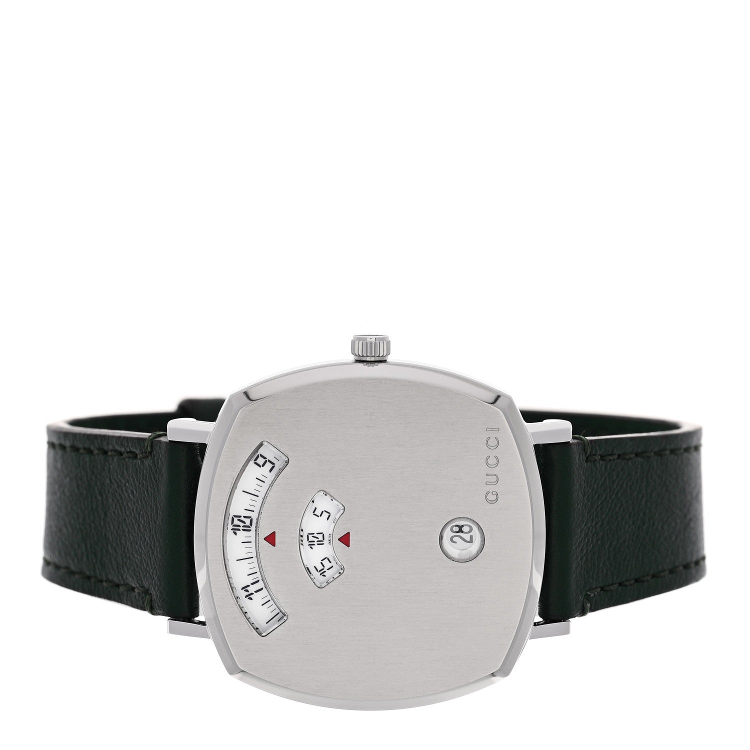 Stainless Steel Calfskin 35mm Grip Quartz Watch Green