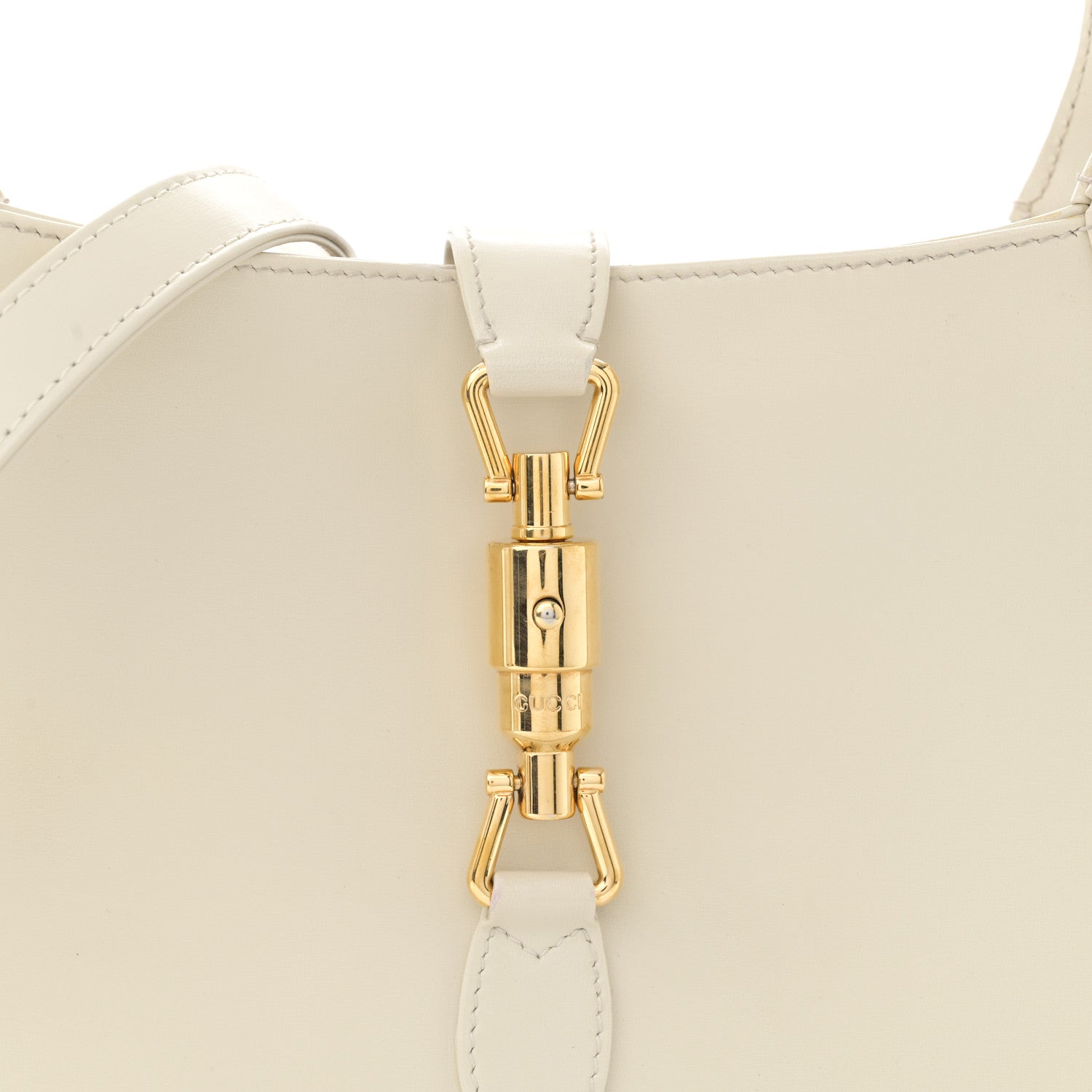 Boarded Dyana Lux Calfskin Small Jackie 1961 Hobo Mystic White