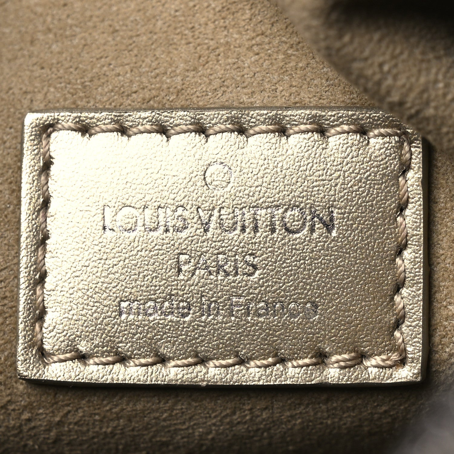 Calfskin Debossed Monogram Side Trunk Light Gold