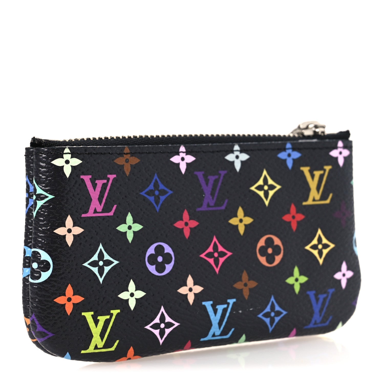 LV X TM Monogram Multicolor Key Pouch Black