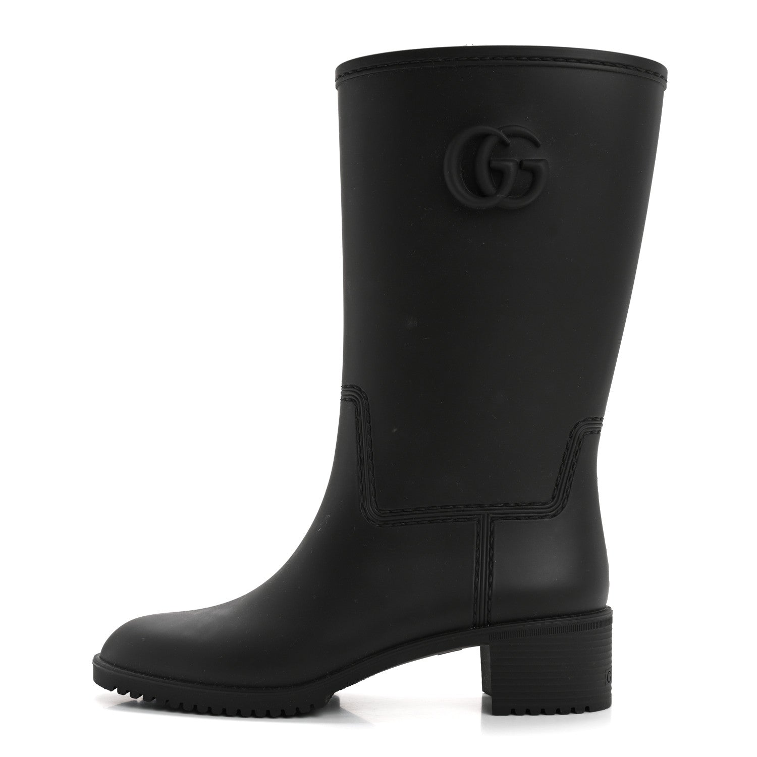 Rubber Double G Womens Rain Boots 37 Black