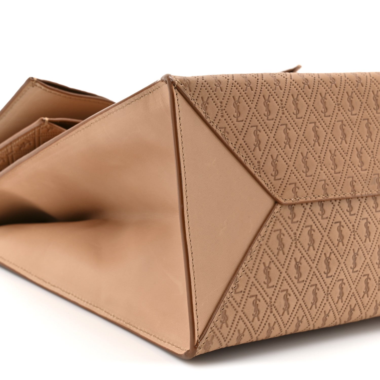 Calfskin Monogram Deli Paper Bag Vintage Beige