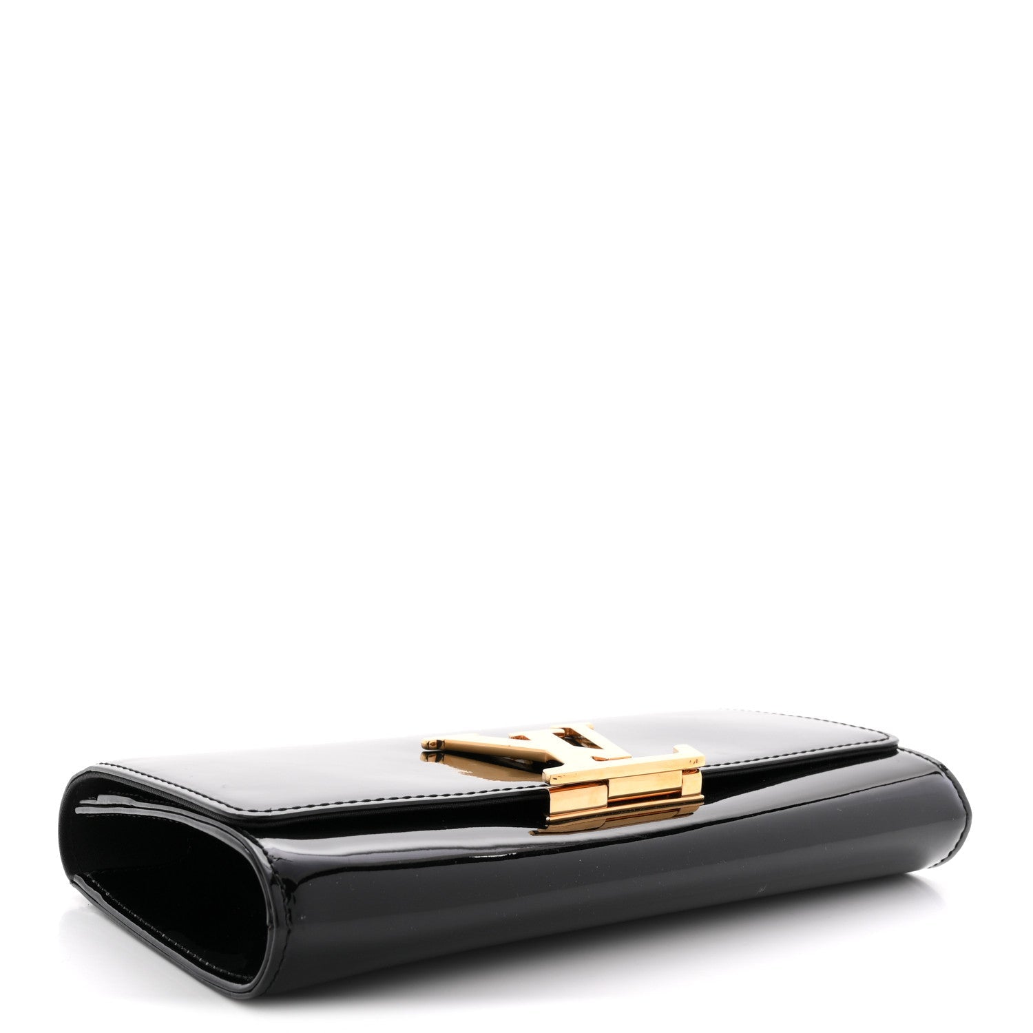 Patent Louise Clutch Black