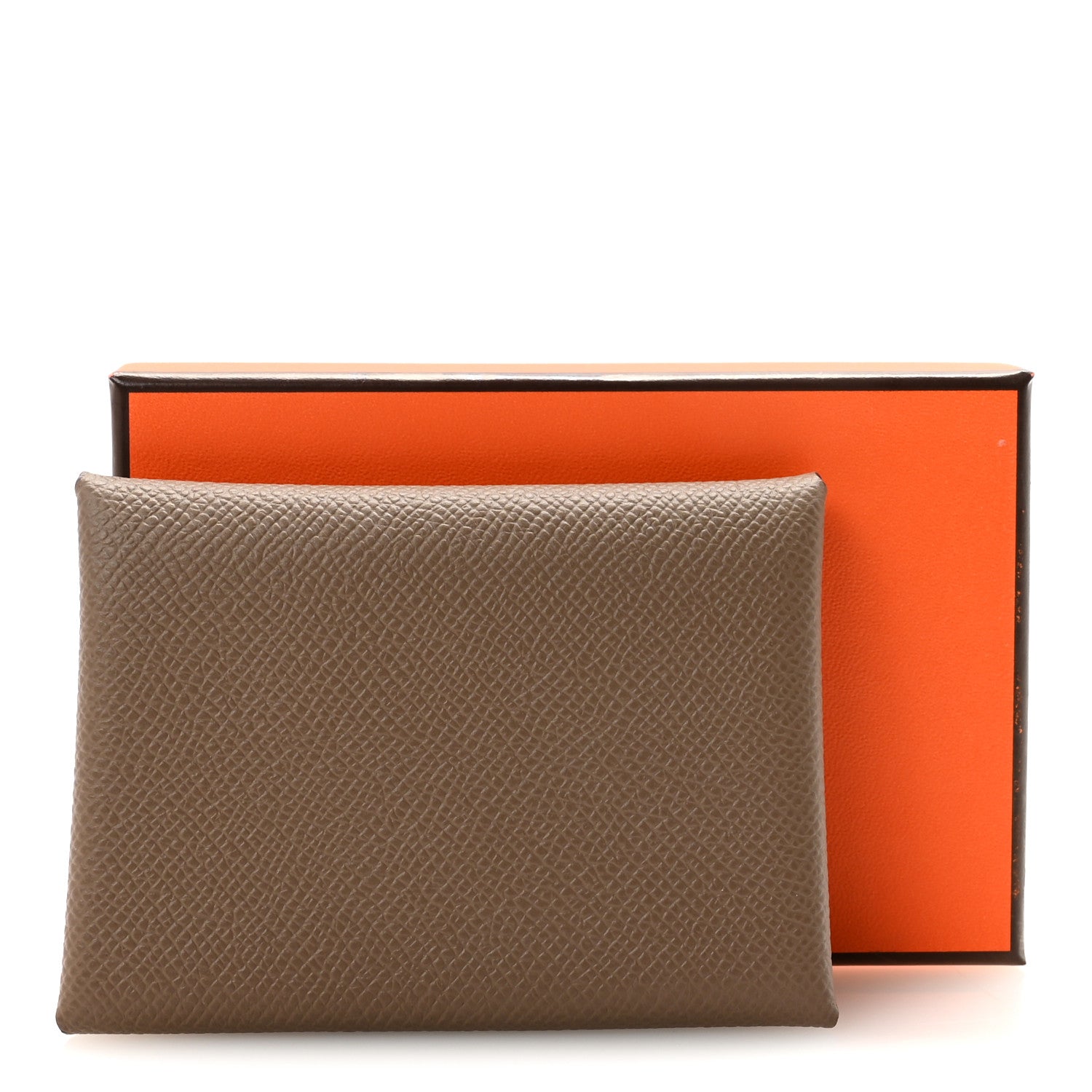 Epsom Calvi Duo Card Case Etoupe