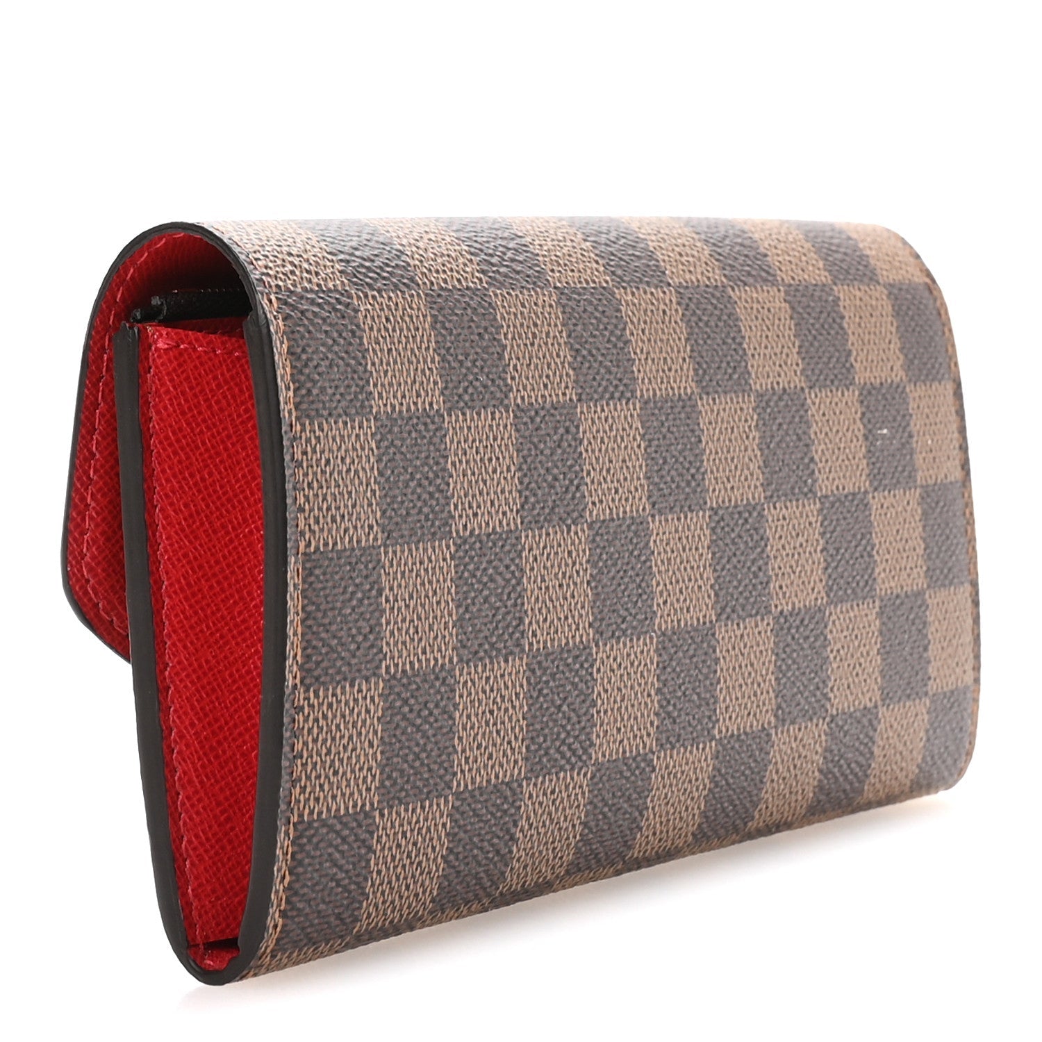 Damier Ebene Emilie Wallet Red