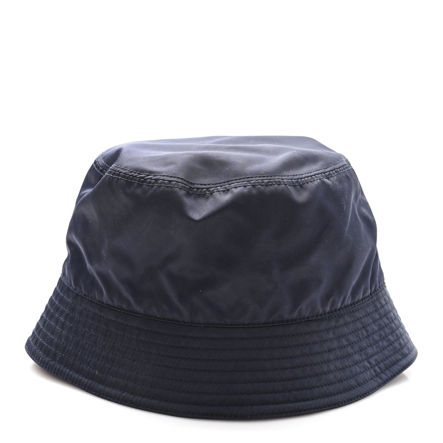 Re-Nylon Metal Triangle Logo Womens Bucket Hat XL Black