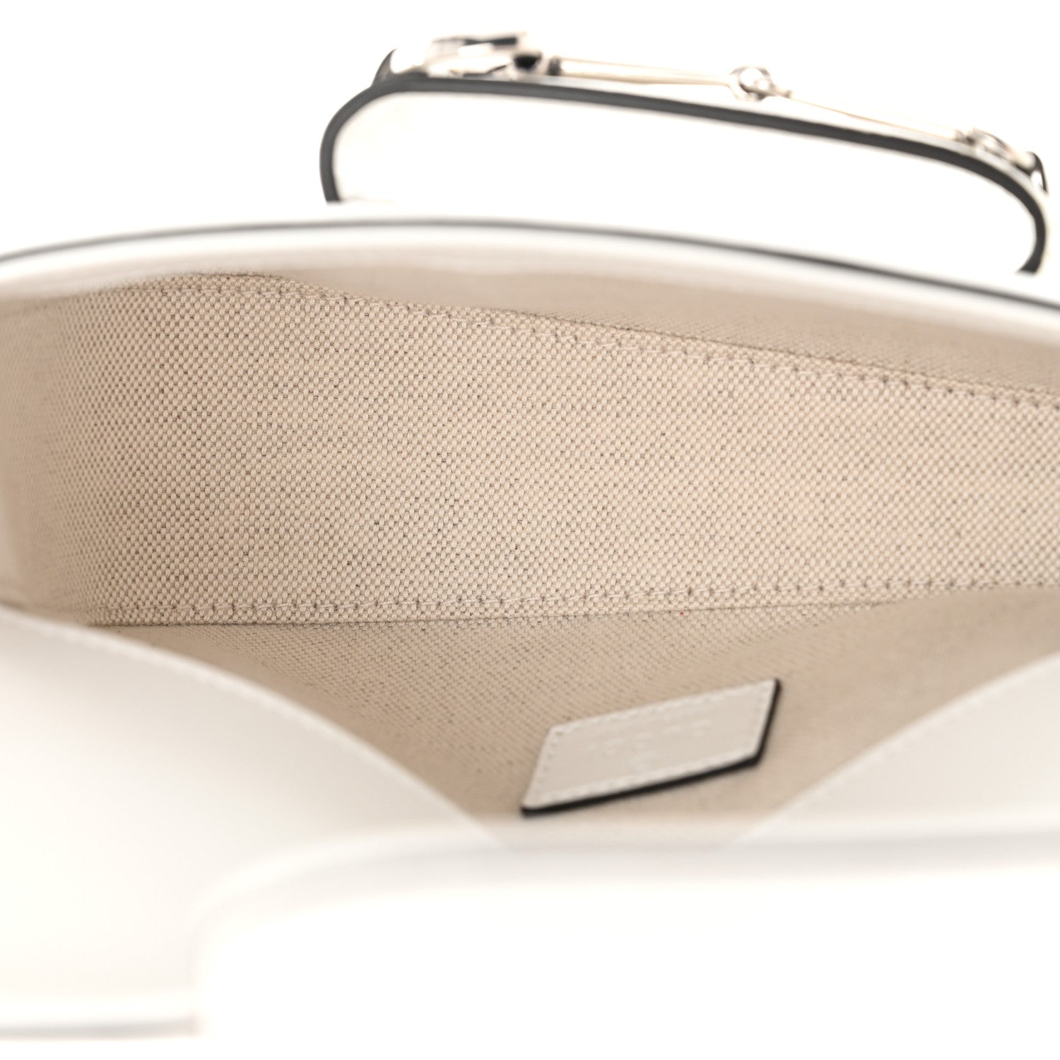 Calfskin Mini Horsebit 1955 Asymmetric Shoulder Bag Great White