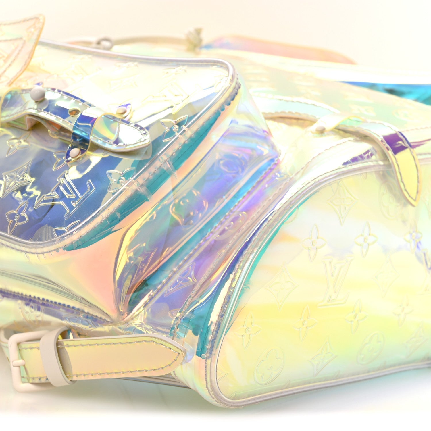 PVC Monogram Christopher Backpack GM Iridescent Prism